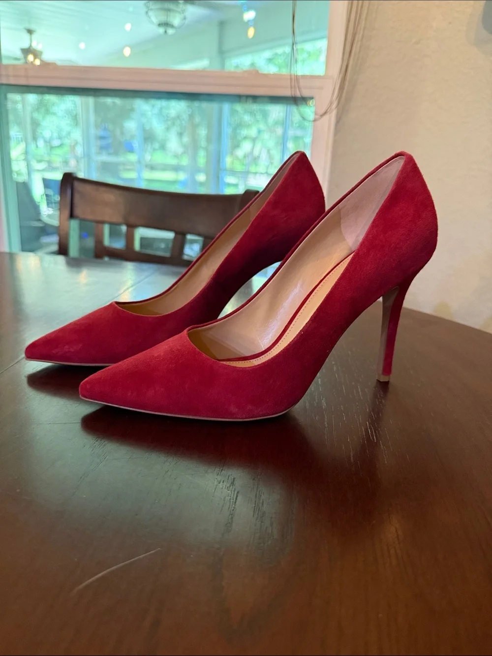 Michael Kors - Classic Red Suede Pointed-Toe Stiletto Pumps